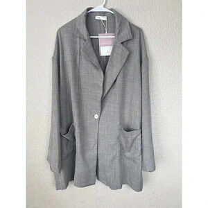 Nap Loungewear Womens Oversized One Button Blazer Size L Slouchy Loose Fit